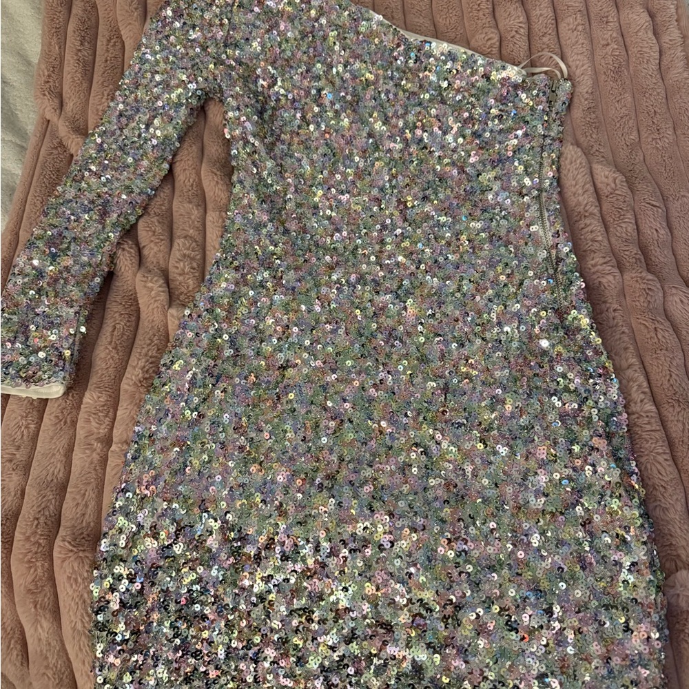 Sequin High Low Dress - Multicolor